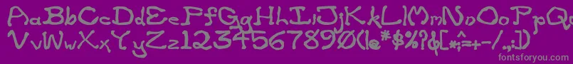 ZippitteyBold-Schriftart – Graue Schriften auf violettem Hintergrund
