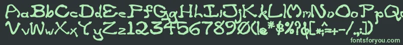 ZippitteyBold-fontti – vihreät fontit mustalla taustalla