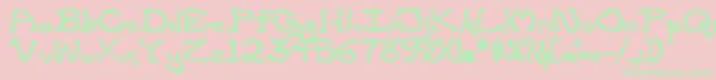 ZippitteyBold Font – Green Fonts on Pink Background