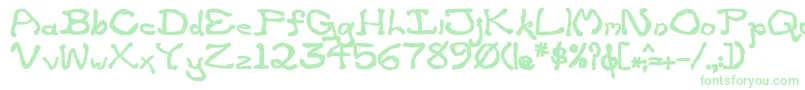Шрифт ZippitteyBold – зелёные шрифты на белом фоне