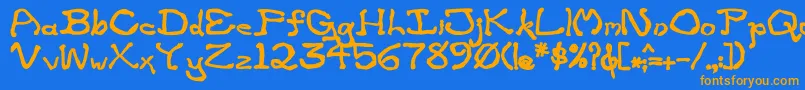Шрифт ZippitteyBold – оранжевые шрифты на синем фоне