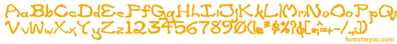 ZippitteyBold-Schriftart – Orangefarbene Schriften auf weißem Hintergrund