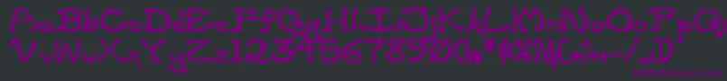 Шрифт ZippitteyBold – фиолетовые шрифты на чёрном фоне