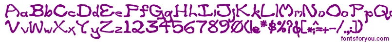 Шрифт ZippitteyBold – фиолетовые шрифты на белом фоне
