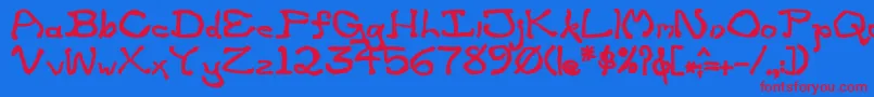 Шрифт ZippitteyBold – красные шрифты на синем фоне
