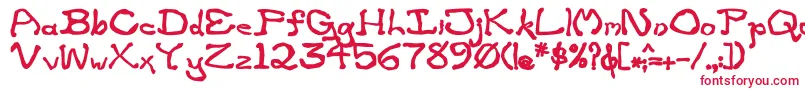 Шрифт ZippitteyBold – красные шрифты на белом фоне