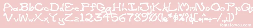 ZippitteyBold-Schriftart – Weiße Schriften auf rosa Hintergrund