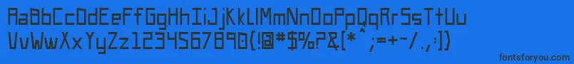 Uasquare Font – Black Fonts on Blue Background