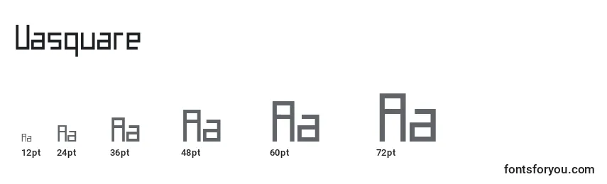 Uasquare Font Sizes