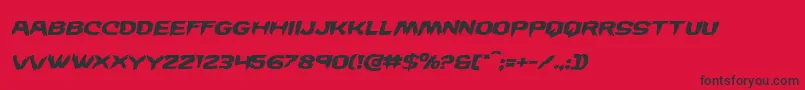 Wickermanexpandital Font – Black Fonts on Red Background