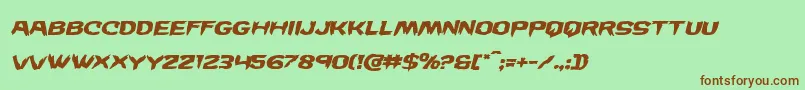 Wickermanexpandital Font – Brown Fonts on Green Background