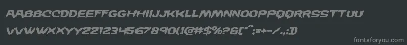 Wickermanexpandital Font – Gray Fonts on Black Background