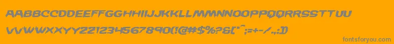 Wickermanexpandital Font – Gray Fonts on Orange Background