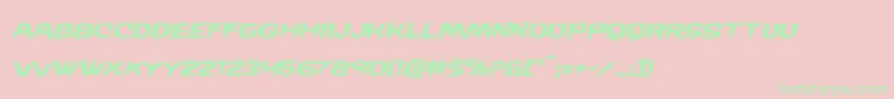 Wickermanexpandital Font – Green Fonts on Pink Background