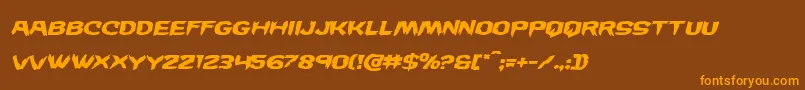 Wickermanexpandital Font – Orange Fonts on Brown Background