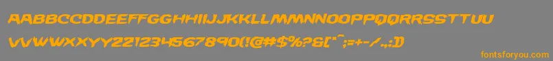 Wickermanexpandital Font – Orange Fonts on Gray Background