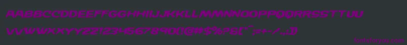 Wickermanexpandital-Schriftart – Violette Schriften auf schwarzem Hintergrund