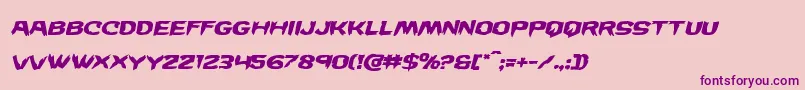 Fonte Wickermanexpandital – fontes roxas em um fundo rosa