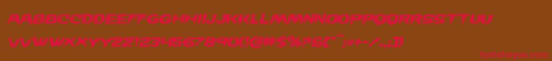 Wickermanexpandital Font – Red Fonts on Brown Background