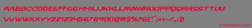 Wickermanexpandital Font – Red Fonts on Gray Background