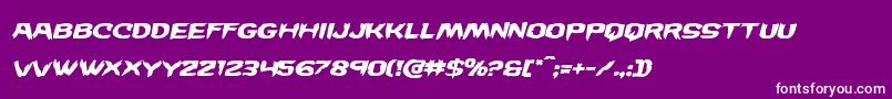 Police Wickermanexpandital – polices blanches sur fond violet