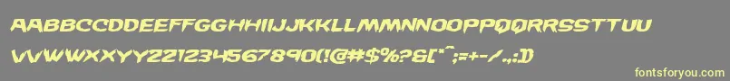 Wickermanexpandital-fontti – keltaiset fontit harmaalla taustalla