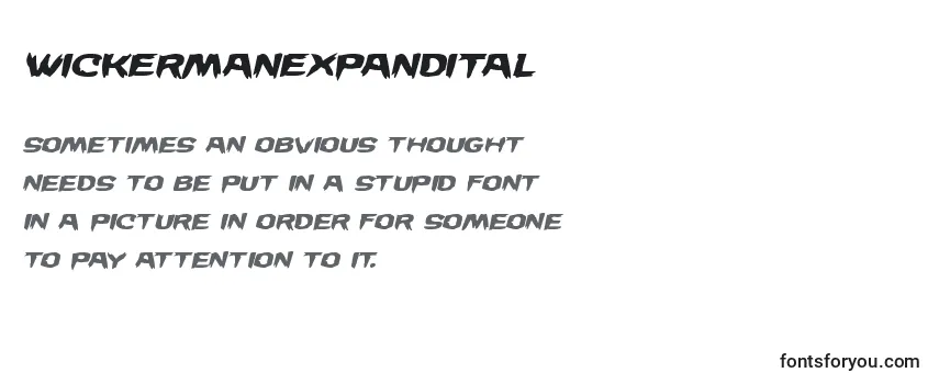 Review of the Wickermanexpandital Font
