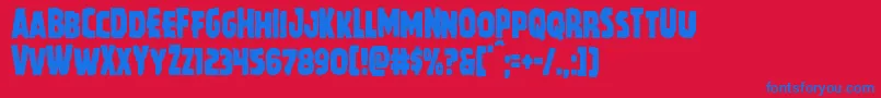 Howlinmadcond Font – Blue Fonts on Red Background
