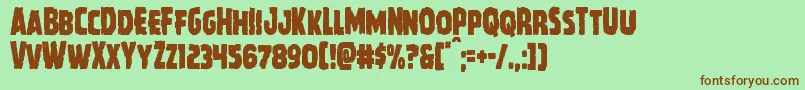 Howlinmadcond Font – Brown Fonts on Green Background