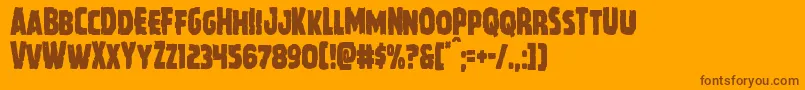 Howlinmadcond Font – Brown Fonts on Orange Background