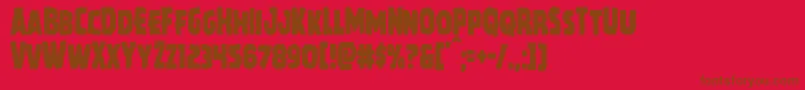 Howlinmadcond Font – Brown Fonts on Red Background
