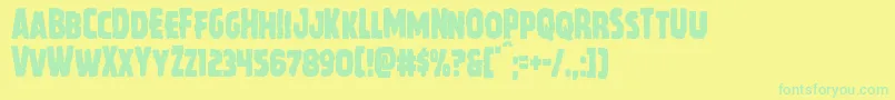 Howlinmadcond Font – Green Fonts on Yellow Background