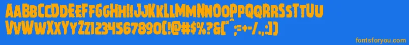 Howlinmadcond Font – Orange Fonts on Blue Background