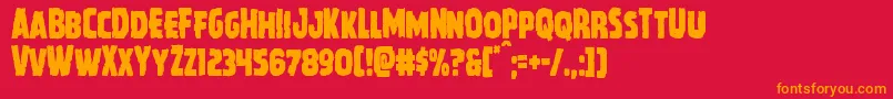 Howlinmadcond Font – Orange Fonts on Red Background