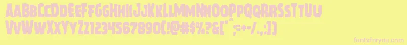 Howlinmadcond Font – Pink Fonts on Yellow Background