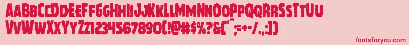 フォントHowlinmadcond – ピンクの背景に赤い文字