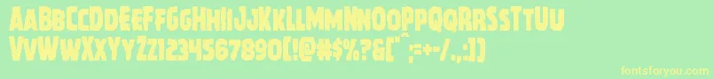 Howlinmadcond Font – Yellow Fonts on Green Background