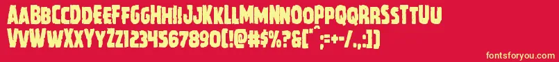 Howlinmadcond Font – Yellow Fonts on Red Background