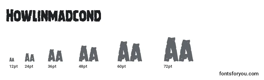 Howlinmadcond Font Sizes
