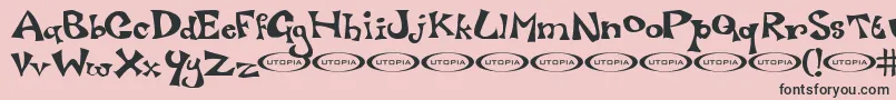 Luxo Font – Black Fonts on Pink Background