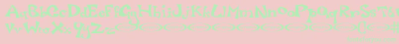 Luxo Font – Green Fonts on Pink Background