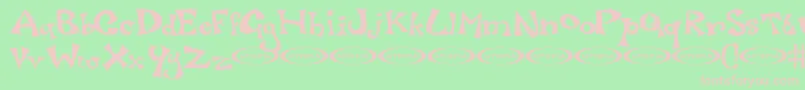 Luxo Font – Pink Fonts on Green Background