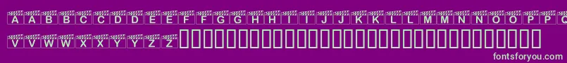 Czcionka KrAction – zielone czcionki na fioletowym tle