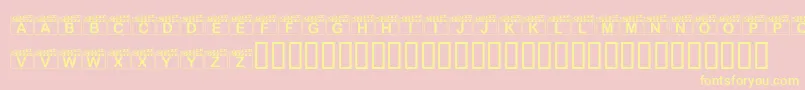 KrAction Font – Yellow Fonts on Pink Background