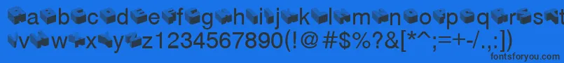 Шрифт Modular – чёрные шрифты на синем фоне