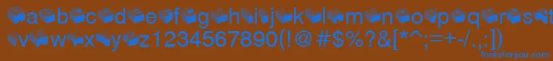 Modular Font – Blue Fonts on Brown Background