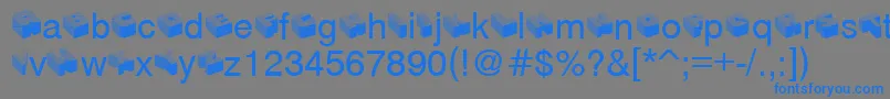 Modular Font – Blue Fonts on Gray Background