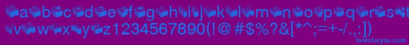 Modular Font – Blue Fonts on Purple Background