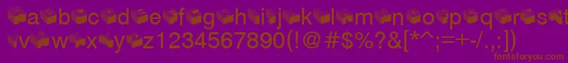 Modular-fontti – ruskeat fontit violetilla taustalla