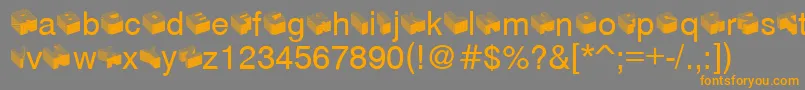 Modular Font – Orange Fonts on Gray Background